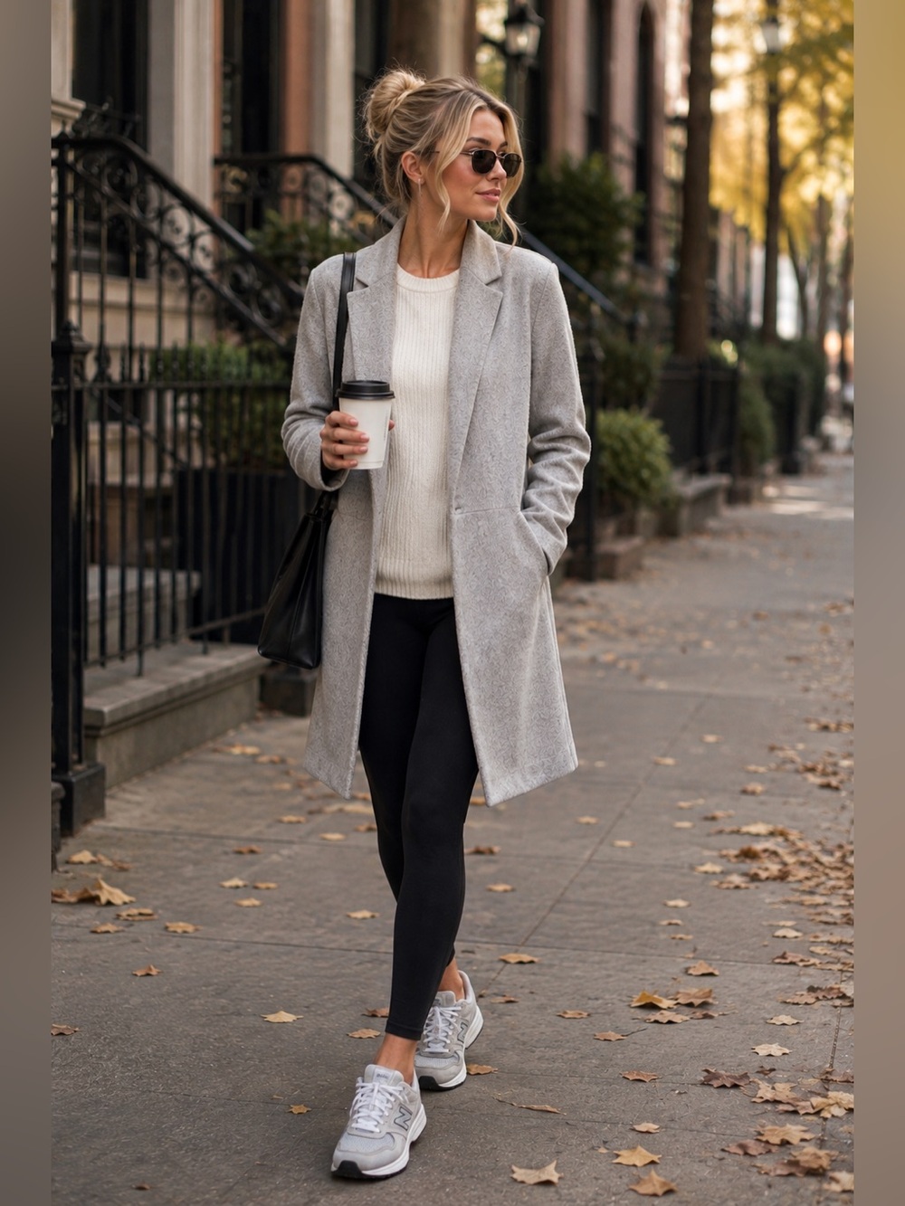 Theory Clairene New Divide Wool Cashmere Coat Petite P (ptp 20.5”) Grey